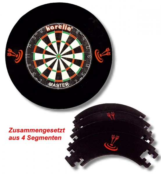 Dart-Catchring (Dart-Auffangring), schwarz, Material: Stoff (Velvet), Durchmesser ca. 70 cm