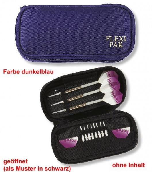 Darttasche FLEXI-PAK , Farbe dunkelblau, für Steel- und Softdarts